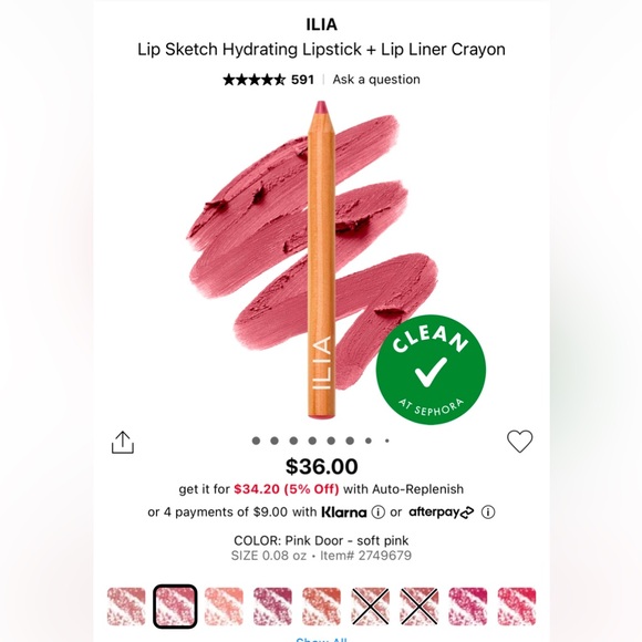 ILIA Lip Sketch Hydrating + Lip Liner Crayon 1.2g - Picture 3 of 3